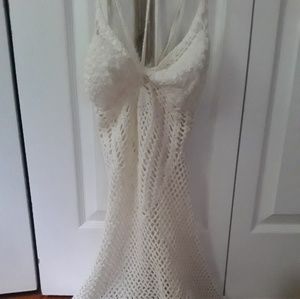 White Crocheted Summer Dress